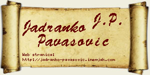 Jadranko Pavasović vizit kartica